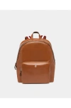 Bally Ray Logo-plaque Backpack In Orange