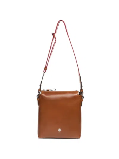 Bally Ray Leather Shoulder Bag In Brown
