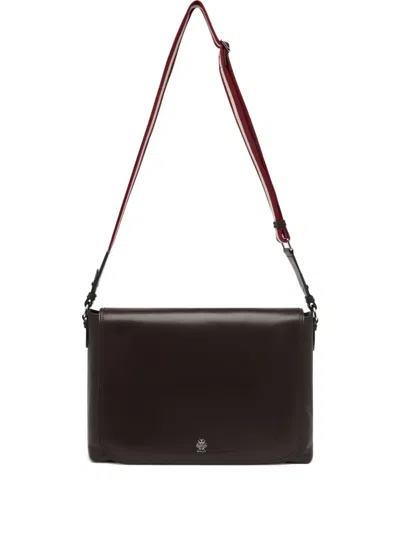 Bally Ray Leathershoulder Bag In Brown