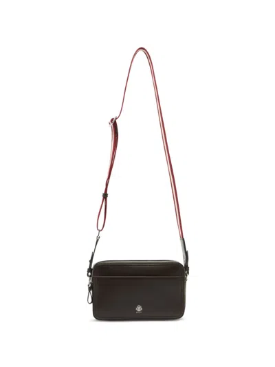 Bally Ray Logo-print Shoulder Bag In Brown