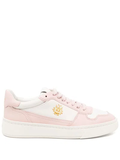 Bally Rea Leather Trainers In Pink