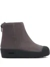 Bally Rear-zipper Curling Boots In Gray