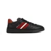 Bally Low-top Leather Sneakers With Stripe And Perforations