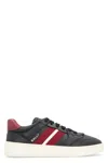 Bally Raise Logo-print Leather Sneakers In Black
