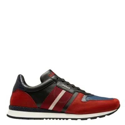 Bally Red Asel-fo Nabuk Grained Calf Leather Sneakers