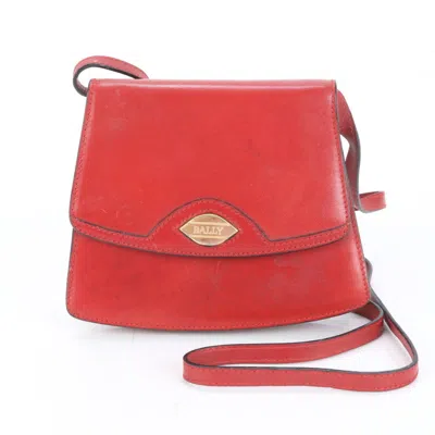 Pre-owned Bally Red Color Leather Shoulder Bag ()