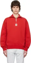 Bally Red Half-zip Sweatshirt In Swiss Red 24