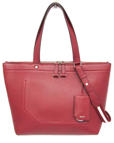 Pre-owned Bally Red Leather Handbag (authentic Pre-loved)