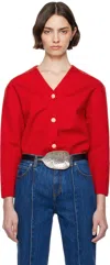 Bally L-blend Stiff Cardigan In U3b9 - Swiss Red 50