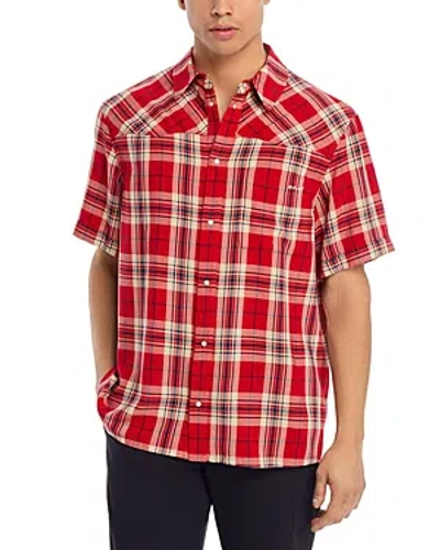 Bally Regular Fit Button Down Shirt In Multired Fire