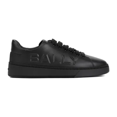 Bally Men's Reka Logo Leather Low-top Sneakers In Black