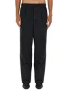 Bally Black Solid Relaxed Pants In Black