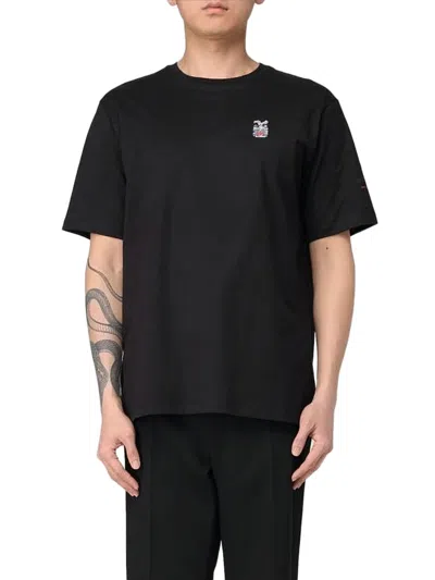 Bally Relaxed-fit Black Short-sleeve T-shirt With Embroidered Logo