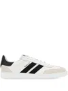 Bally Retro Crest Leather Stripe Sneakers In White