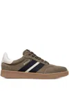 Bally Round Toe Suede Sneakers With Rubber Sole In Brown