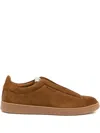 Bally Retro Crest Suede Sneakers In Brown
