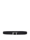 Bally Reversible Grained-leather Belt In Black