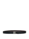 Bally Reversible Grained Leather Belt In Black