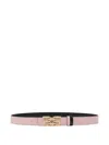 Bally Reversible Grained Leather Belt In Pink