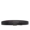 Bally Reversible Leather B-buckle Belt In Black