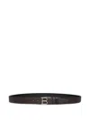 Bally Reversible Leather Belt In Black