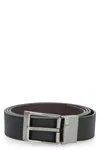 Bally Reversible Leather Belt In Black