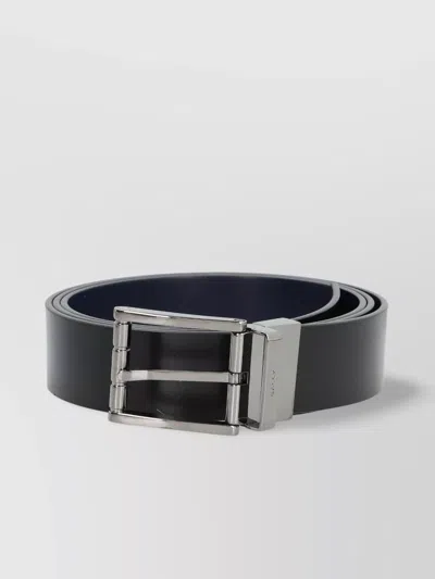 BALLY REVERSIBLE LEATHER BELT METAL BUCKLE