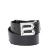 Bally Reversible Logo Leather Belt In Black