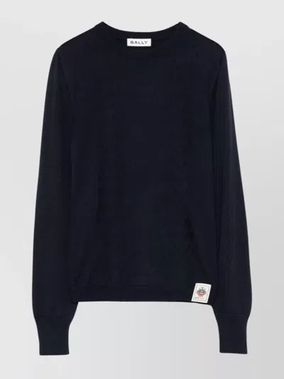BALLY RIBBED CREWNECK KNITWEAR LONG SLEEVES