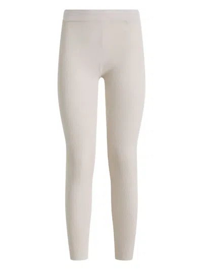 Bally Ribbed Leggings In White
