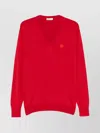 Bally Ribbed V-neck Sweater With Long Sleeves