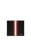 Bally Block Texture Bi-fold Wallet In Black