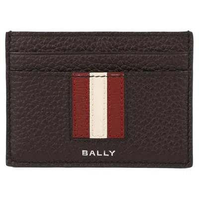 Bally Ribbon Card Holder In Brown