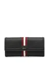 Bally Ribbon-detail Flap Wallet In Black