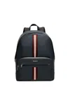 Bally Ribbon-detail Leather Backpack In Blue