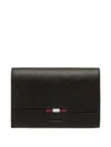 Bally Ribbon-detail Leather Cardholder In Black