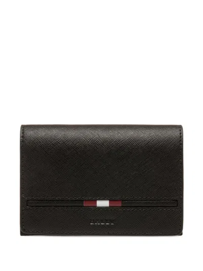 Bally Ribbon-detail Leather Cardholder In Black