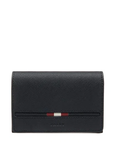 Bally Ribbon-detail Leather Cardholder In Black