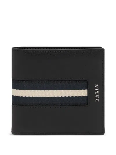 Bally Ribbon Leather Card Holder In Black