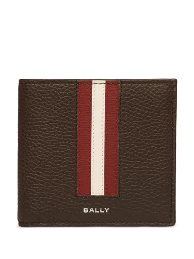 Bally Ribbon Leather Wallet In Brown