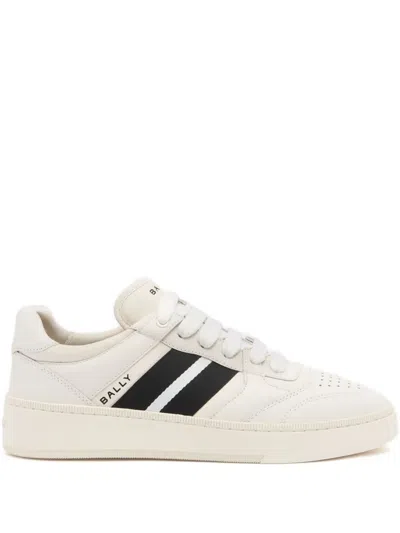 Bally Wattierte Sneakers Mit Band In White