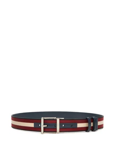 Bally Ribbon Reversible Belt In White