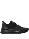 Bally Ribbon-tab Knit Sneakers In Black