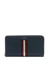 Bally Ribbon Zip Wallet In Blue