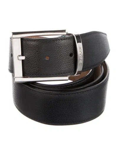 Pre-owned Bally Riccardo Leather Belt In Black