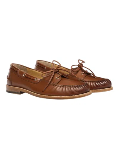 Bally Rimion 6304678 Men's Cuero Leather Boat Loafers In Brown