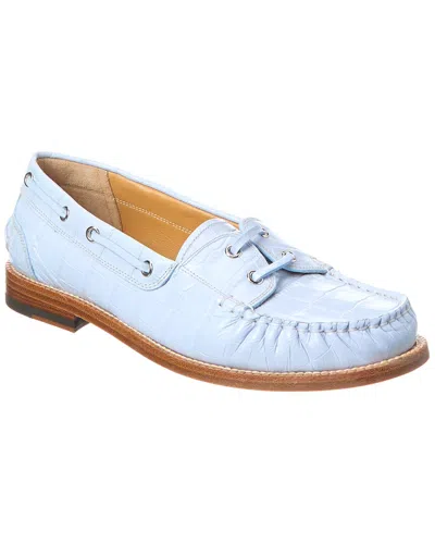 BALLY BALLY RIMION CROC-EMBOSSED LEATHER LOAFER