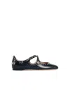 Bally Beliska Studded Leather Ballet Flats In Black