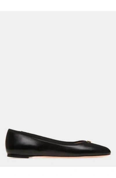 Bally Rina Flat In Nappa Leather Lined In Black