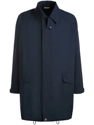 Bally Ripstop-texture Mid-length Parka In Blue